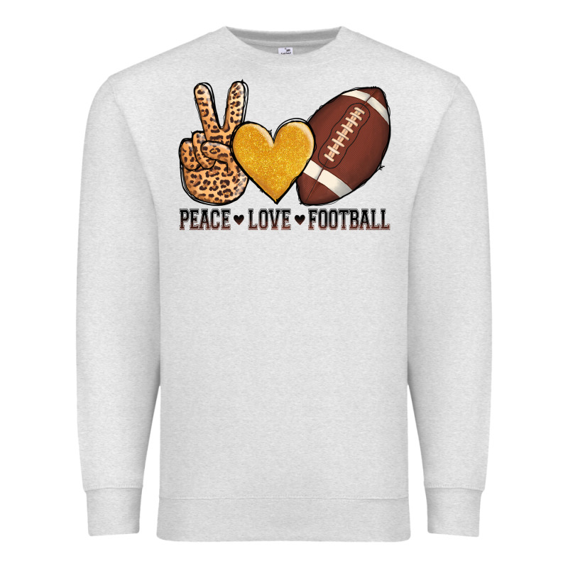 Peace Love Football Premium Sweatshirt by AdoDesignShop | Teevron