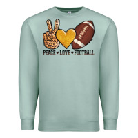 Seafoam peace love football Premium Sweatshirt - AdoDesignShop