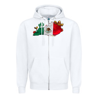 White mexica kentucky Zipper Hoodie - CowhideDigitalArt
