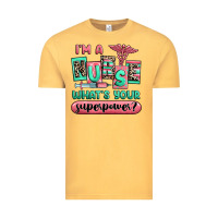 Vintage Mustard im a nurse whats your superpower Vintage Tee - RanaPortraitStore
