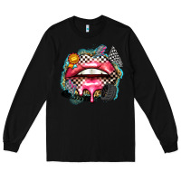 Black race lips Long Sleeve Tee - Zillion Design Studio