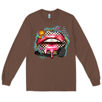 Chestnut race lips Long Sleeve Tee - Zillion Design Studio