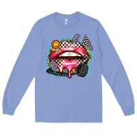 Colony Blue race lips Long Sleeve Tee - Zillion Design Studio