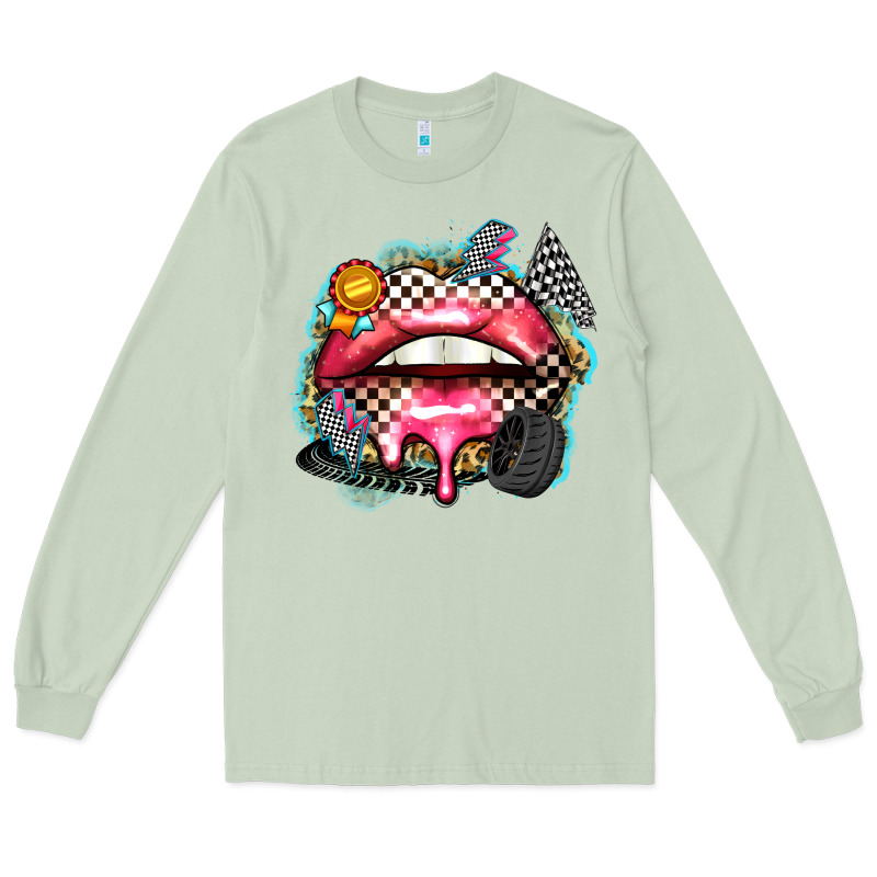 Race Lips Long Sleeve Tee by Zillion Design Studio | Teevron