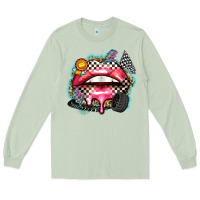 Matcha race lips Long Sleeve Tee - Zillion Design Studio
