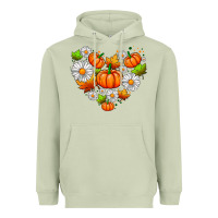 Matcha pumpkin and daisies Heavyweight Hoodie - AdoDesignShop