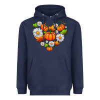 Navy pumpkin and daisies Heavyweight Hoodie - AdoDesignShop