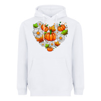 White pumpkin and daisies Heavyweight Hoodie - AdoDesignShop
