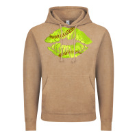 Vintage Coffee softball lips Vintage Hoodie - AdoDesignShop
