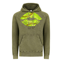 Vintage Olive softball lips Vintage Hoodie - AdoDesignShop
