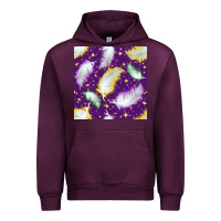 Mauve Wine Mardi Gras Feathers seamless pattern Urban Hoodie - BundleAndBundleShop