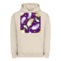 Pigment French Oak Mardi Gras Feathers seamless pattern Urban Hoodie - BundleAndBundleShop