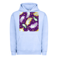 Pigment Grape Ice Mardi Gras Feathers seamless pattern Urban Hoodie - BundleAndBundleShop