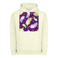 Pigment Pistachio Mardi Gras Feathers seamless pattern Urban Hoodie - BundleAndBundleShop