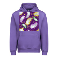 Tulip Mardi Gras Feathers seamless pattern Urban Hoodie - BundleAndBundleShop