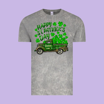 Vintage Tee happy st. patricks day shamrock farm truck