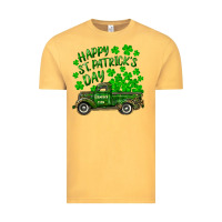 Vintage Mustard happy st. patricks day shamrock farm truck Vintage Tee - RanaPortraitStore