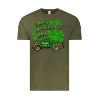 Vintage Olive happy st. patricks day shamrock farm truck Vintage Tee - RanaPortraitStore