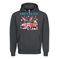 Smoke Happy Easter truck Zipper Hoodie - OliviaCreatesArt