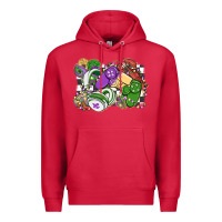Cardinal gamer mardi gras game controller Premium Hoodie - MaliasSmallBusiness