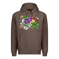 Coffee gamer mardi gras game controller Premium Hoodie - MaliasSmallBusiness