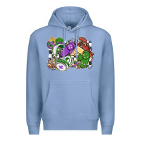 Colony Blue gamer mardi gras game controller Premium Hoodie - MaliasSmallBusiness