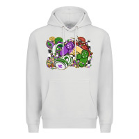 Dove Grey gamer mardi gras game controller Premium Hoodie - MaliasSmallBusiness