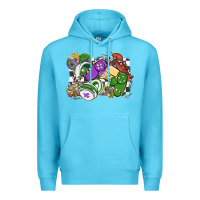 Ocean Blue gamer mardi gras game controller Premium Hoodie - MaliasSmallBusiness