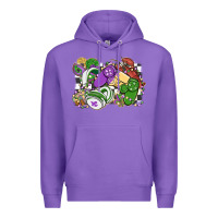 Purple gamer mardi gras game controller Premium Hoodie - MaliasSmallBusiness