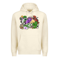 Sandshell gamer mardi gras game controller Premium Hoodie - MaliasSmallBusiness
