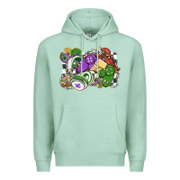Seafoam gamer mardi gras game controller Premium Hoodie - MaliasSmallBusiness