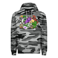 Slate Camo gamer mardi gras game controller Premium Hoodie - MaliasSmallBusiness