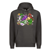 Smoke gamer mardi gras game controller Premium Hoodie - MaliasSmallBusiness