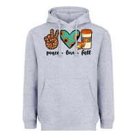 Heather Grey peace love fall Heavyweight Hoodie - JahusDesignShop