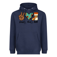 Navy peace love fall Heavyweight Hoodie - JahusDesignShop