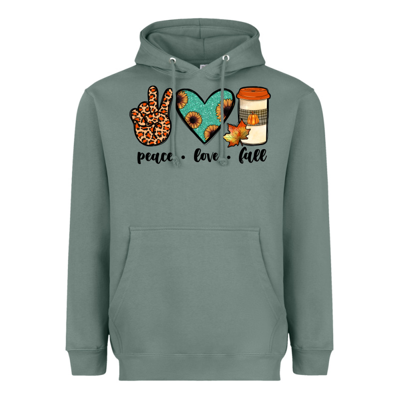 Peace Love Fall Heavyweight Hoodie by JahusDesignShop | Teevron