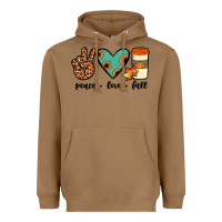 Toasted Coconut peace love fall Heavyweight Hoodie - JahusDesignShop