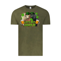 Vintage Olive lets get lucked up charolais and black angus bull Vintage Tee - RanaPortraitStore