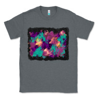 Charcoal Heather halloween trees and turquoise glitter background Classic Tee - BundleAndBundleShop