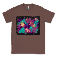 Chestnut halloween trees and turquoise glitter background Classic Tee - BundleAndBundleShop