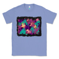 Colony Blue halloween trees and turquoise glitter background Classic Tee - BundleAndBundleShop