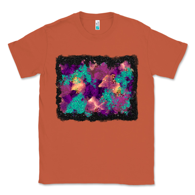 Halloween Trees And Turquoise Glitter Background Classic Tee by BundleAndBundleShop | Teevron