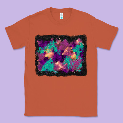 Halloween Trees And Turquoise Glitter Background Classic Tee Designed By Bundleandbundleshop