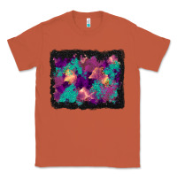 Copper halloween trees and turquoise glitter background Classic Tee - BundleAndBundleShop