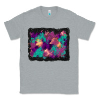 Heather Grey halloween trees and turquoise glitter background Classic Tee - BundleAndBundleShop