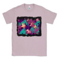 Lilac halloween trees and turquoise glitter background Classic Tee - BundleAndBundleShop