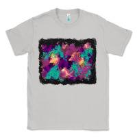 Moon Dust halloween trees and turquoise glitter background Classic Tee - BundleAndBundleShop