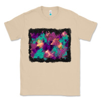 Mushroom halloween trees and turquoise glitter background Classic Tee - BundleAndBundleShop