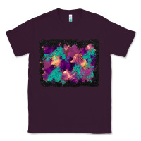 Plum halloween trees and turquoise glitter background Classic Tee - BundleAndBundleShop