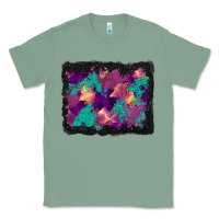 Sage halloween trees and turquoise glitter background Classic Tee - BundleAndBundleShop